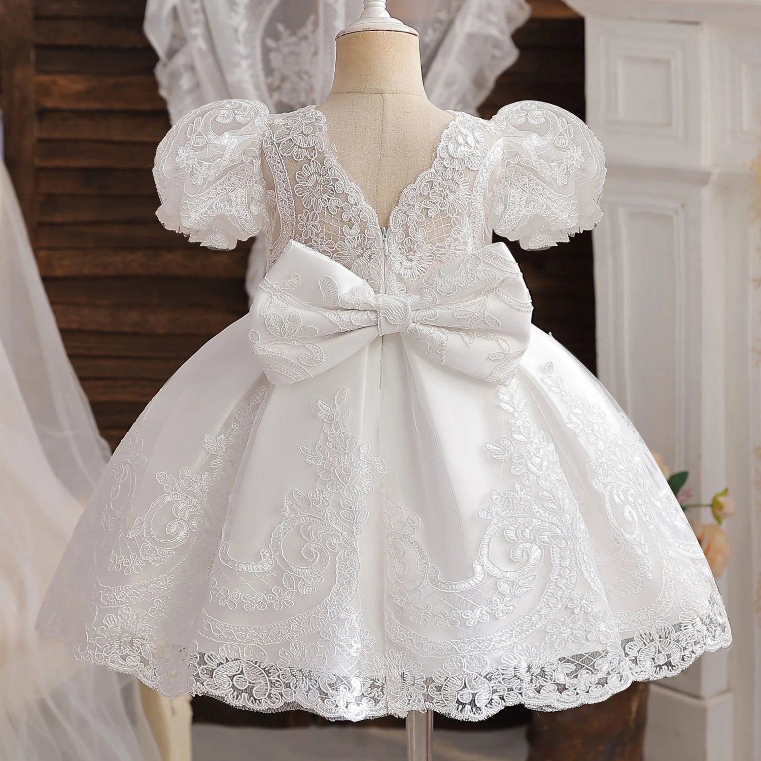 Kids’ Formal Embroidered Dress – Vintage Style Birthday