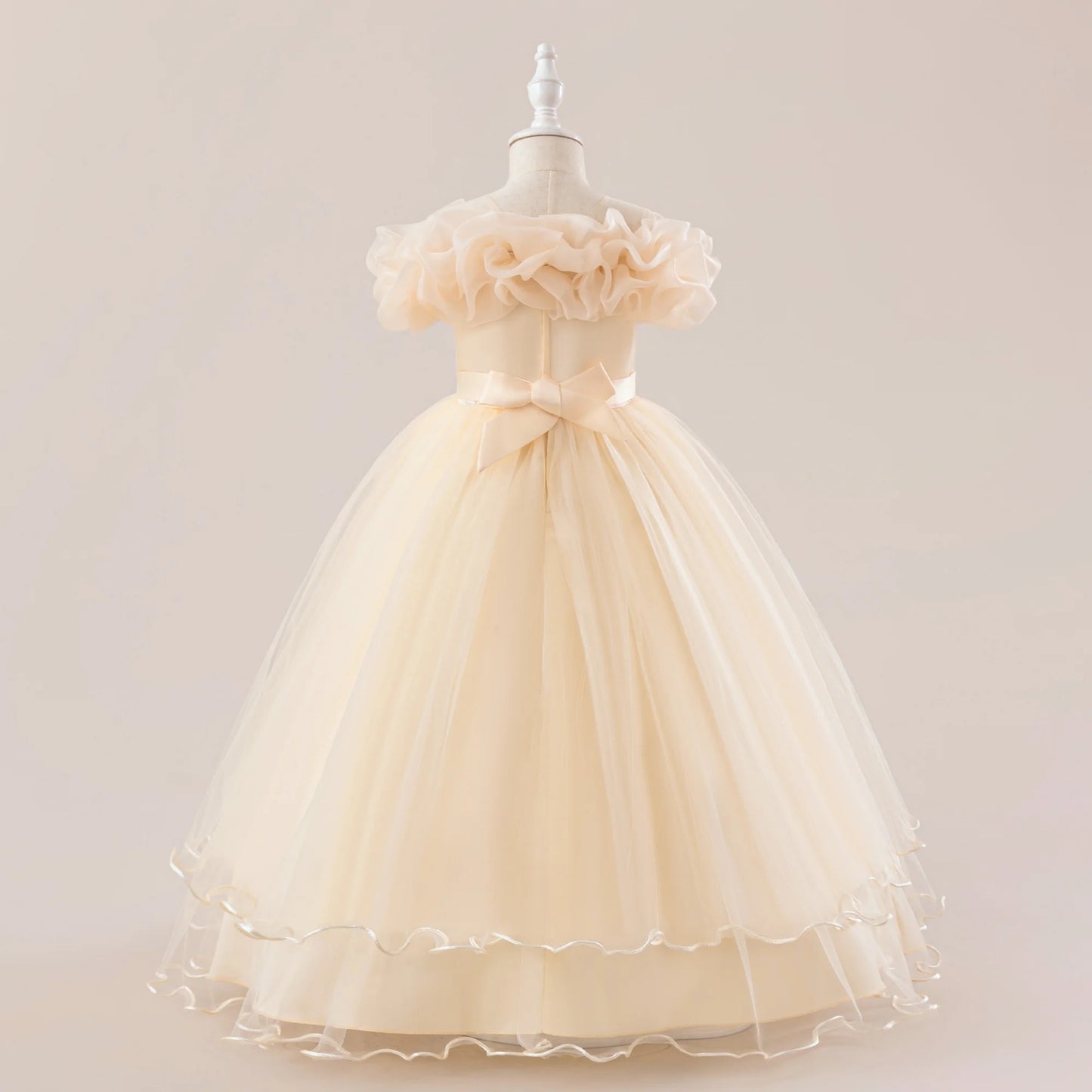 Prom & Party Dress – Girls Floral Mesh Gown