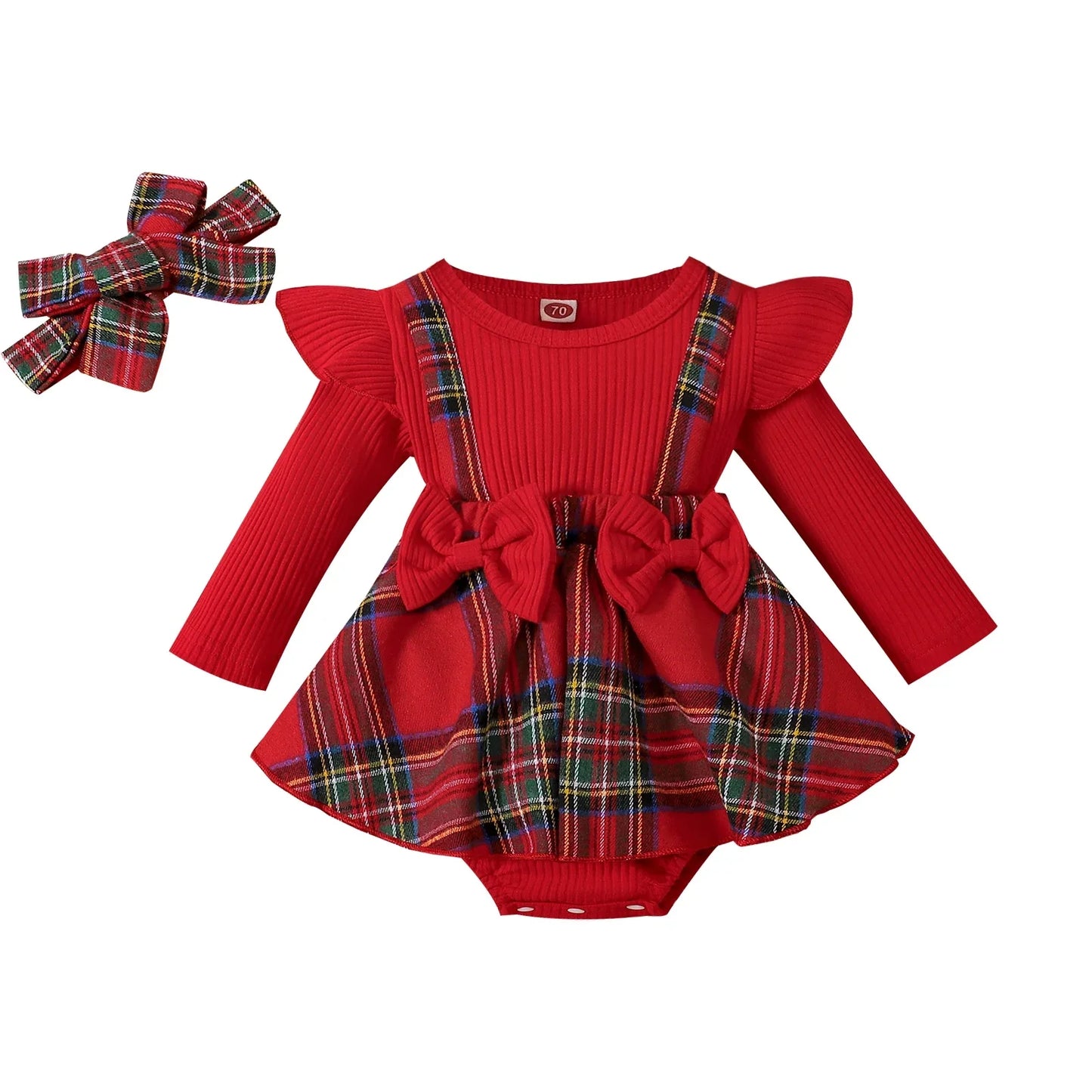 Baby Girl Christmas Party Costume 0–18M