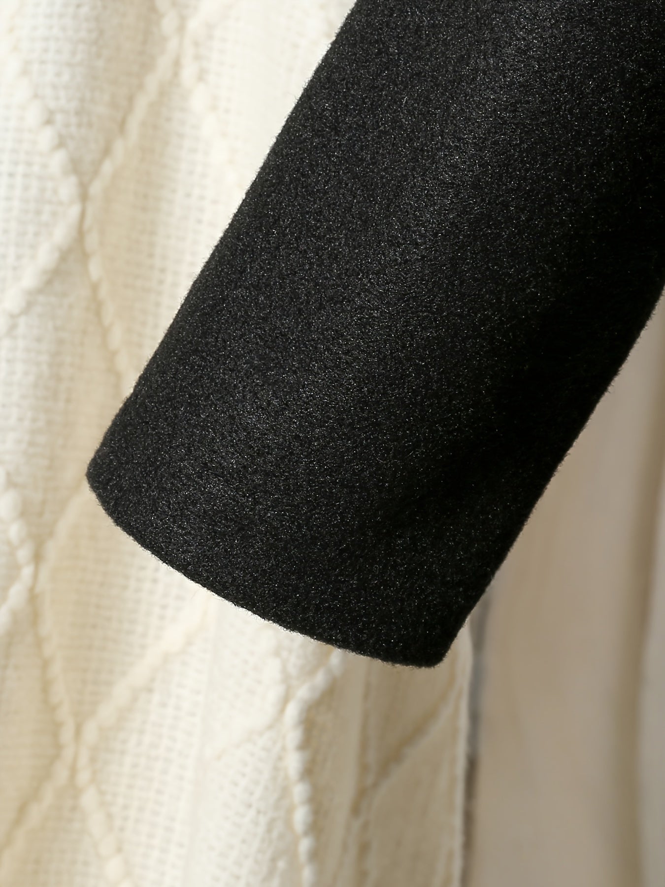 Girls' Autumn and Winter Warm Fashion Bow Double-Breasted Tweed Long Coat with Hat Accessory