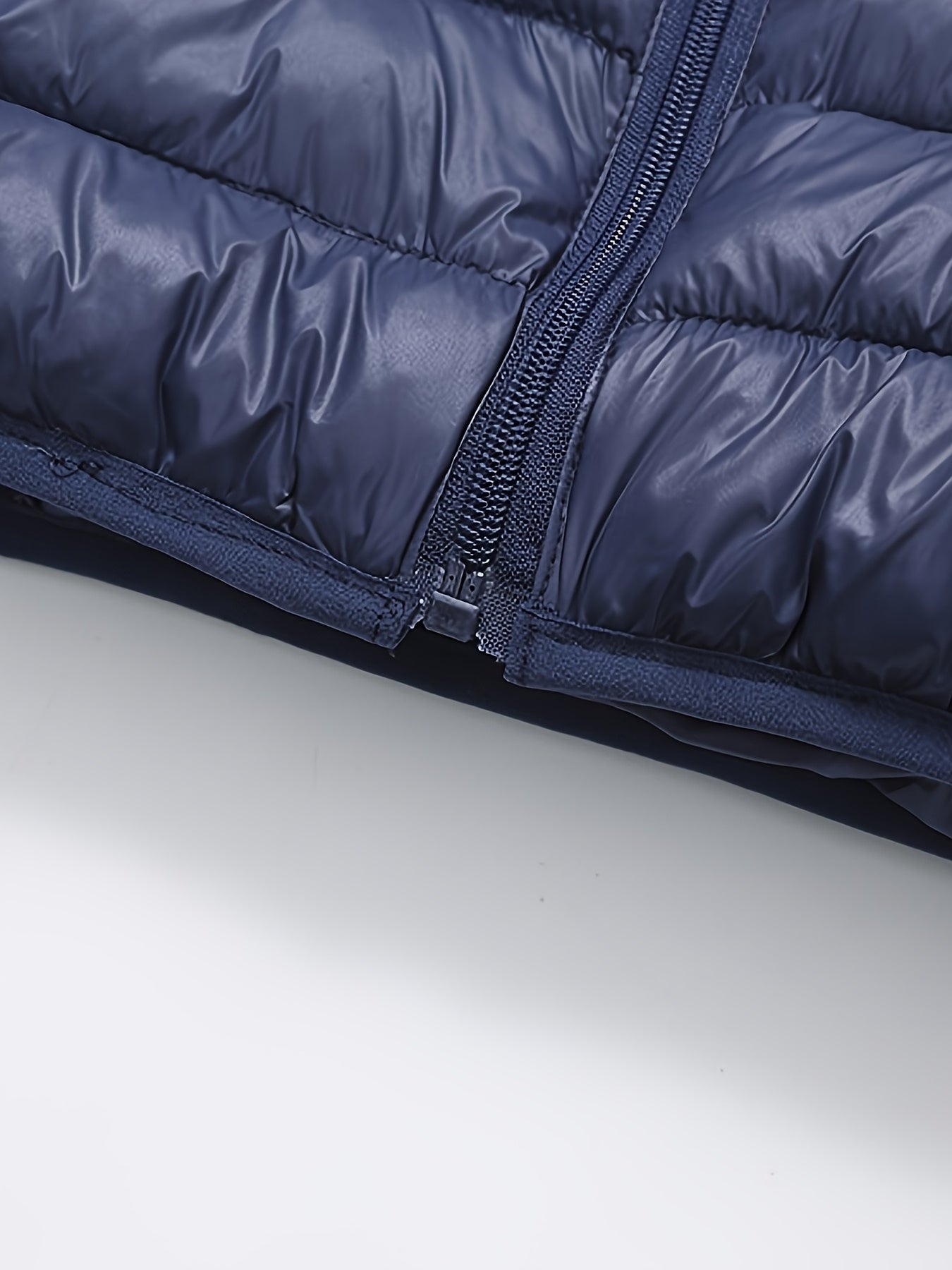 2025 New Lightweight Hooded Jacket – Black & Grey Color-Block, Polyester Lined Winter Coat