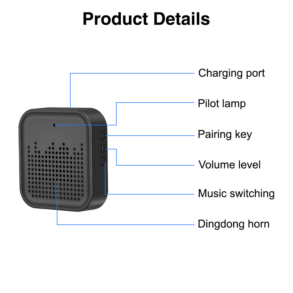Smart Doorbell Wireless Security Camera with 2-Way Audio, Night Vision, HD Video & Remote Monitoring - Ultra Shoppings