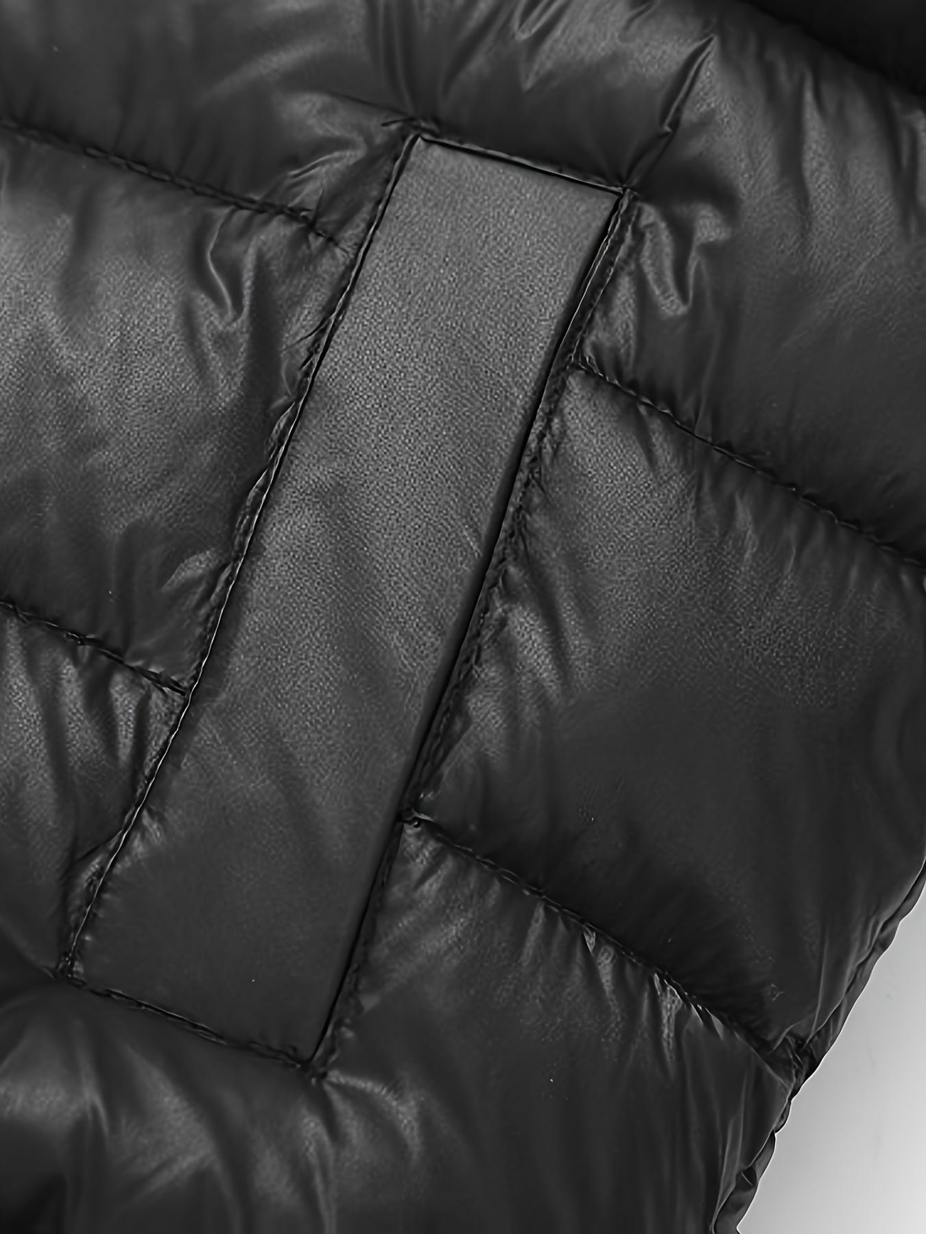 2025 New Lightweight Hooded Jacket – Black & Grey Color-Block, Polyester Lined Winter Coat