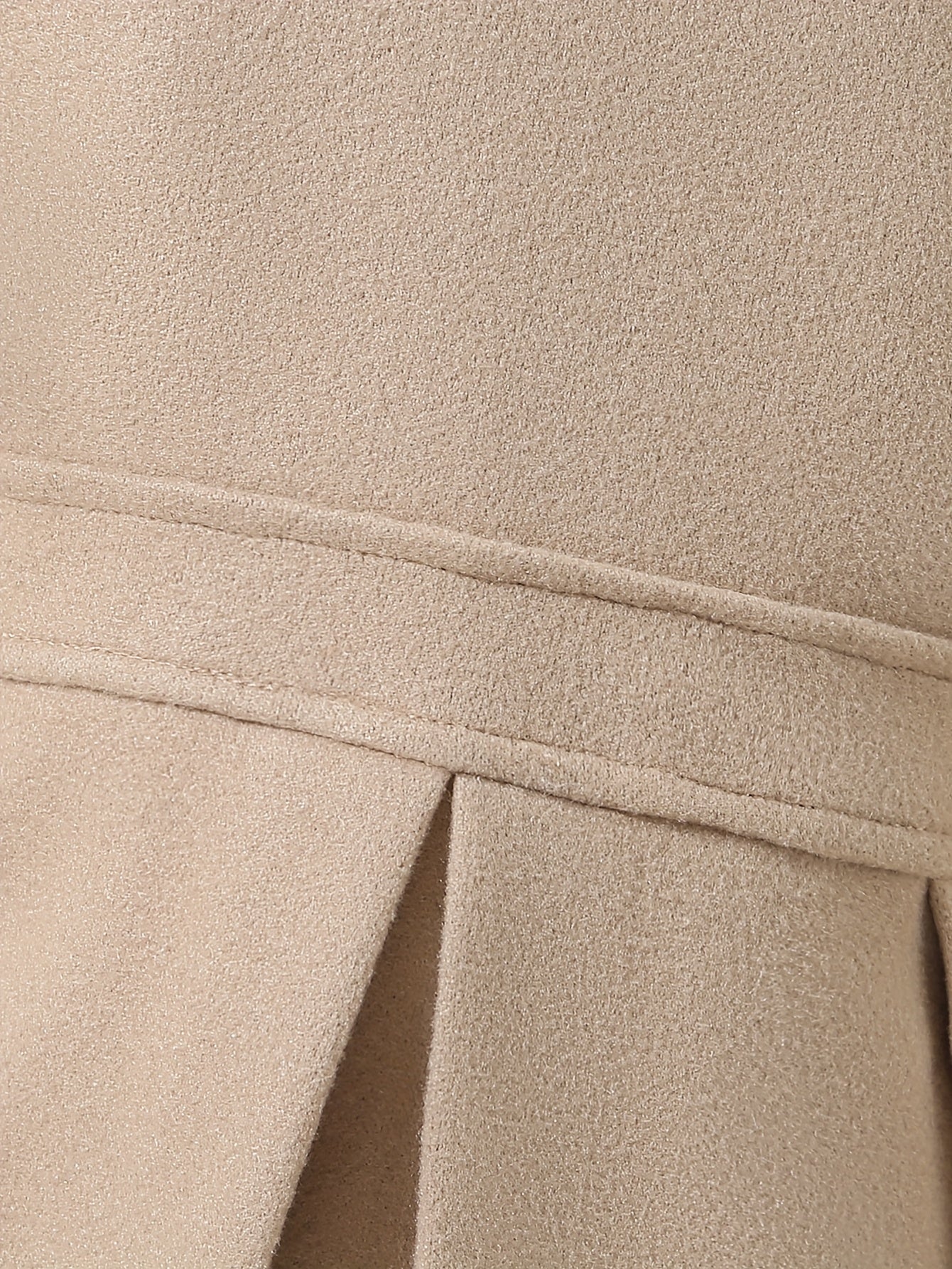 Girls' Autumn and Winter Warm Fashion Bow Double-Breasted Tweed Long Coat with Hat Accessory