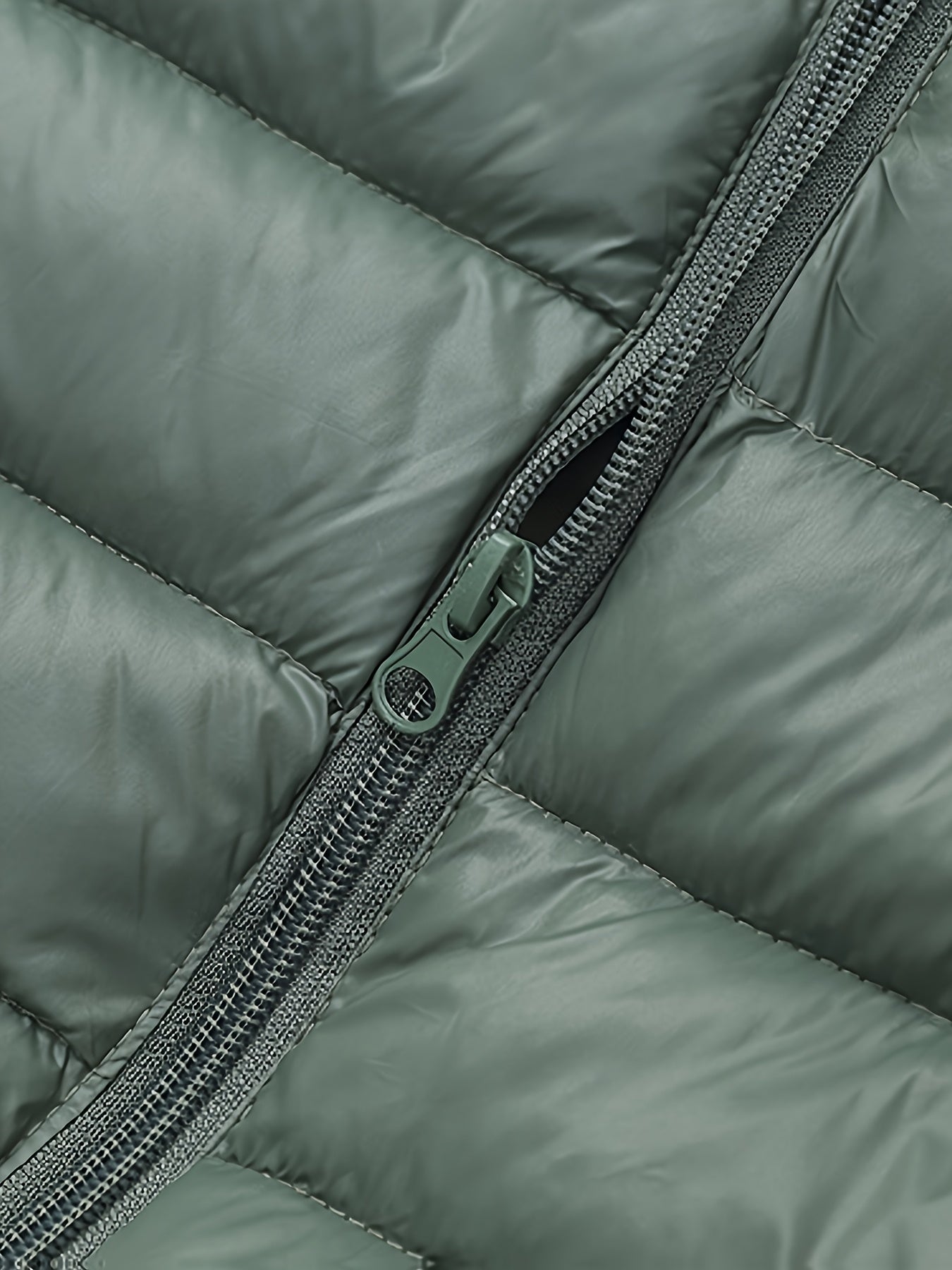 2025 New Lightweight Hooded Jacket – Black & Grey Color-Block, Polyester Lined Winter Coat