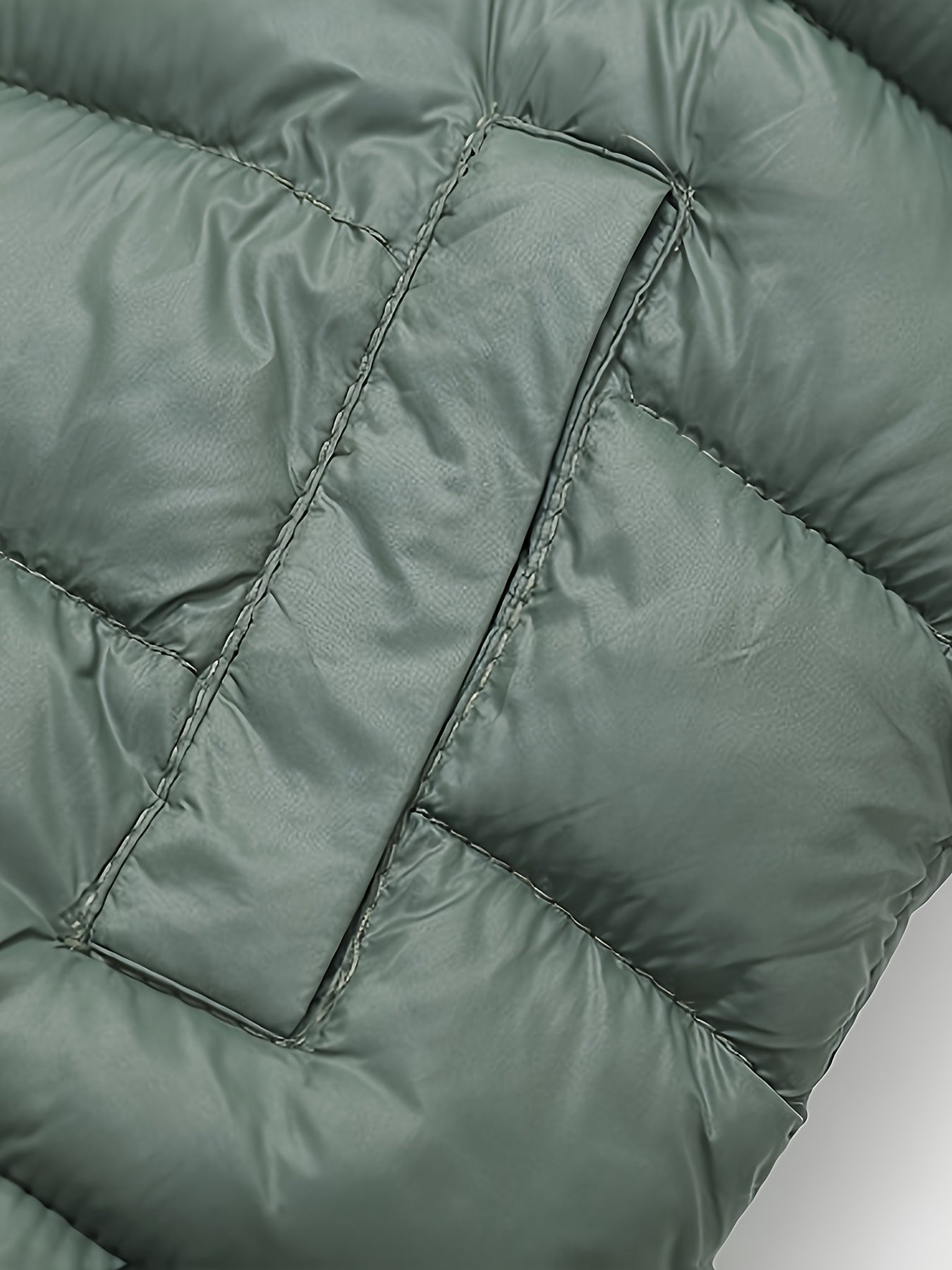 2025 New Lightweight Hooded Jacket – Black & Grey Color-Block, Polyester Lined Winter Coat