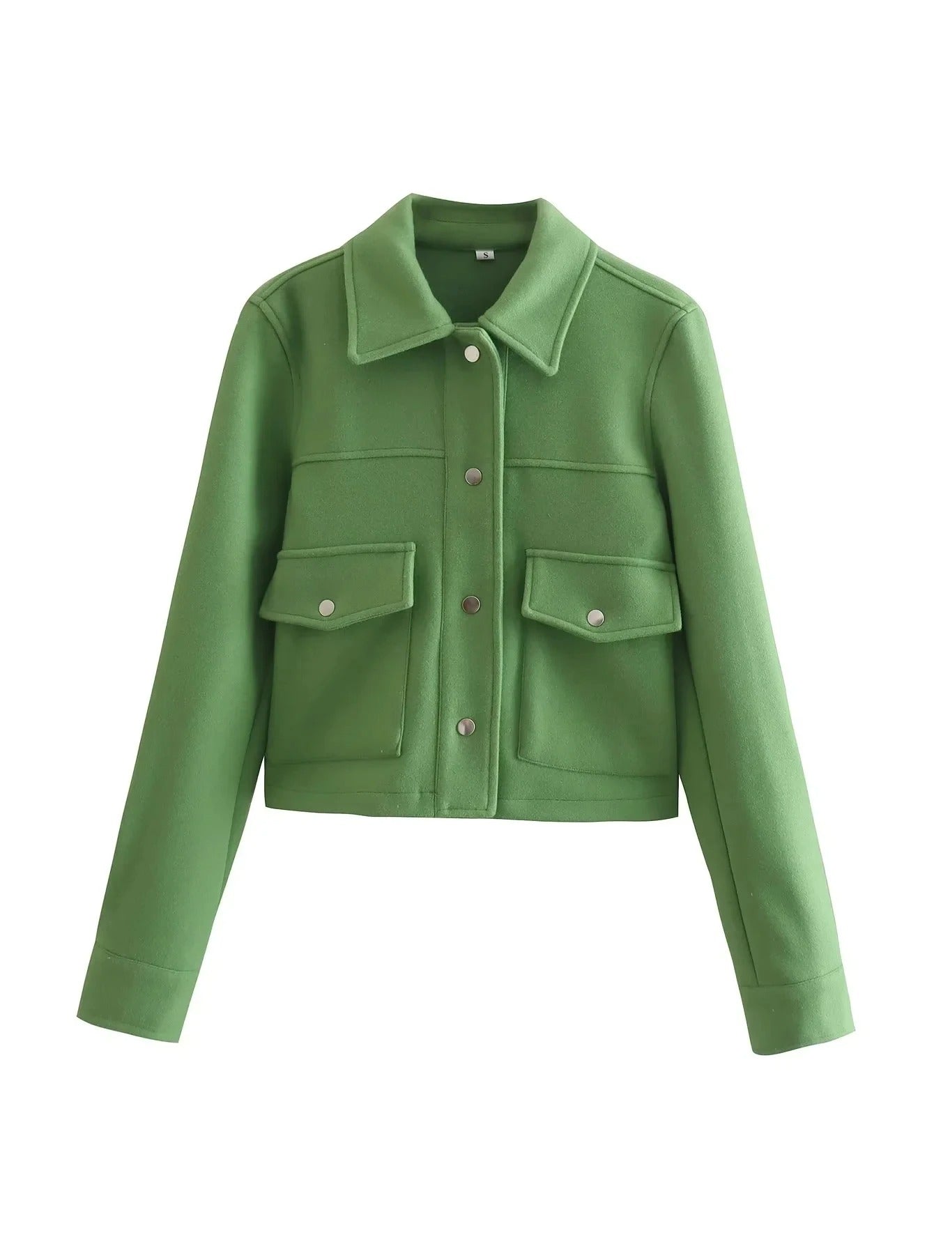 Elegant Autumn Jacket with Pockets for Women