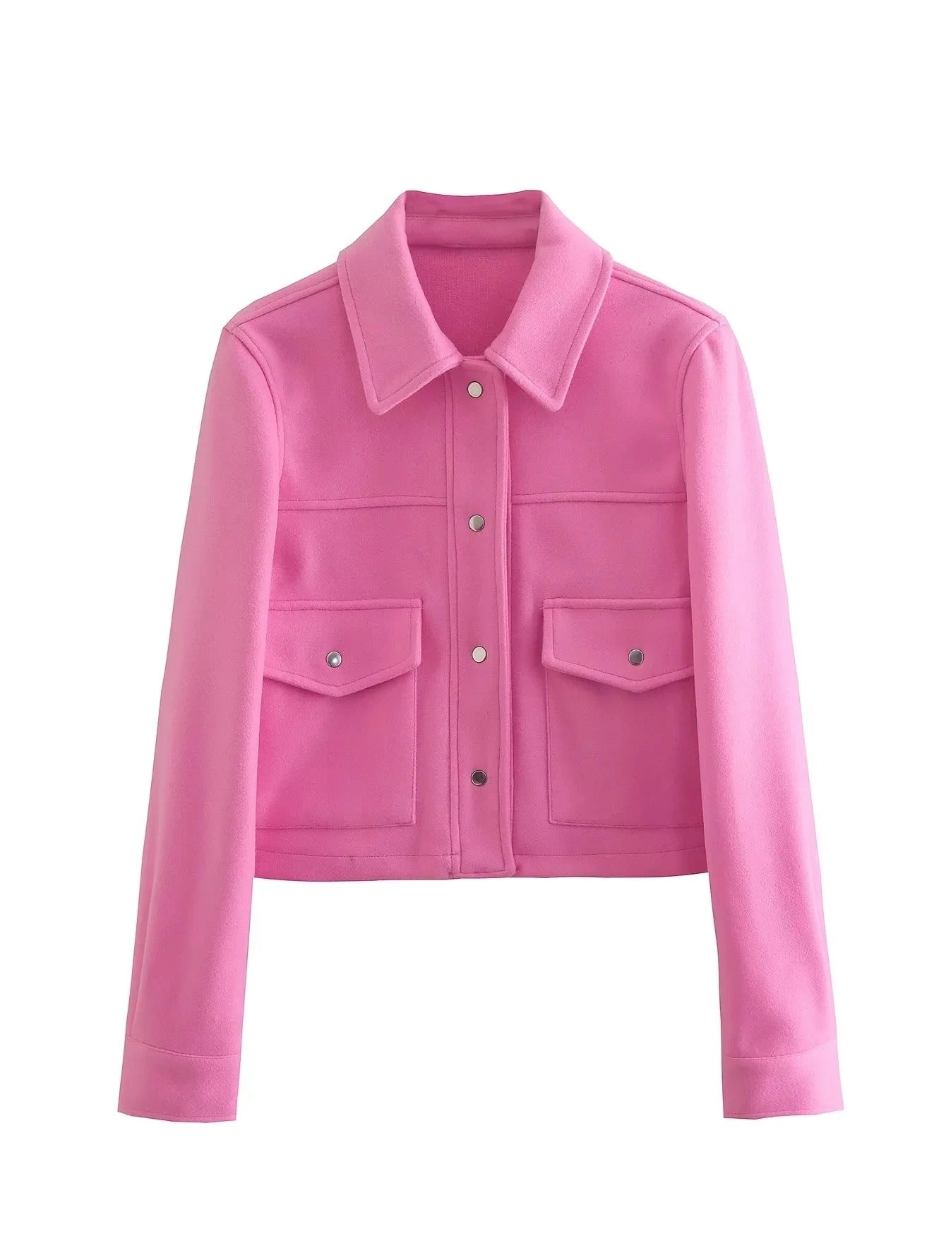 Elegant Autumn Jacket with Pockets for Women